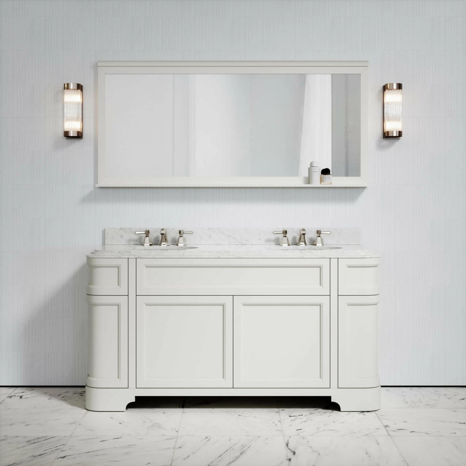Connaught Carrara Marble Floorstanding Vanity Unit (Matte Cream) 1600mm 7 Connaught Carrara Marble Floorstanding Vanity Unit (Matte Cream) 1600mm - Image 5