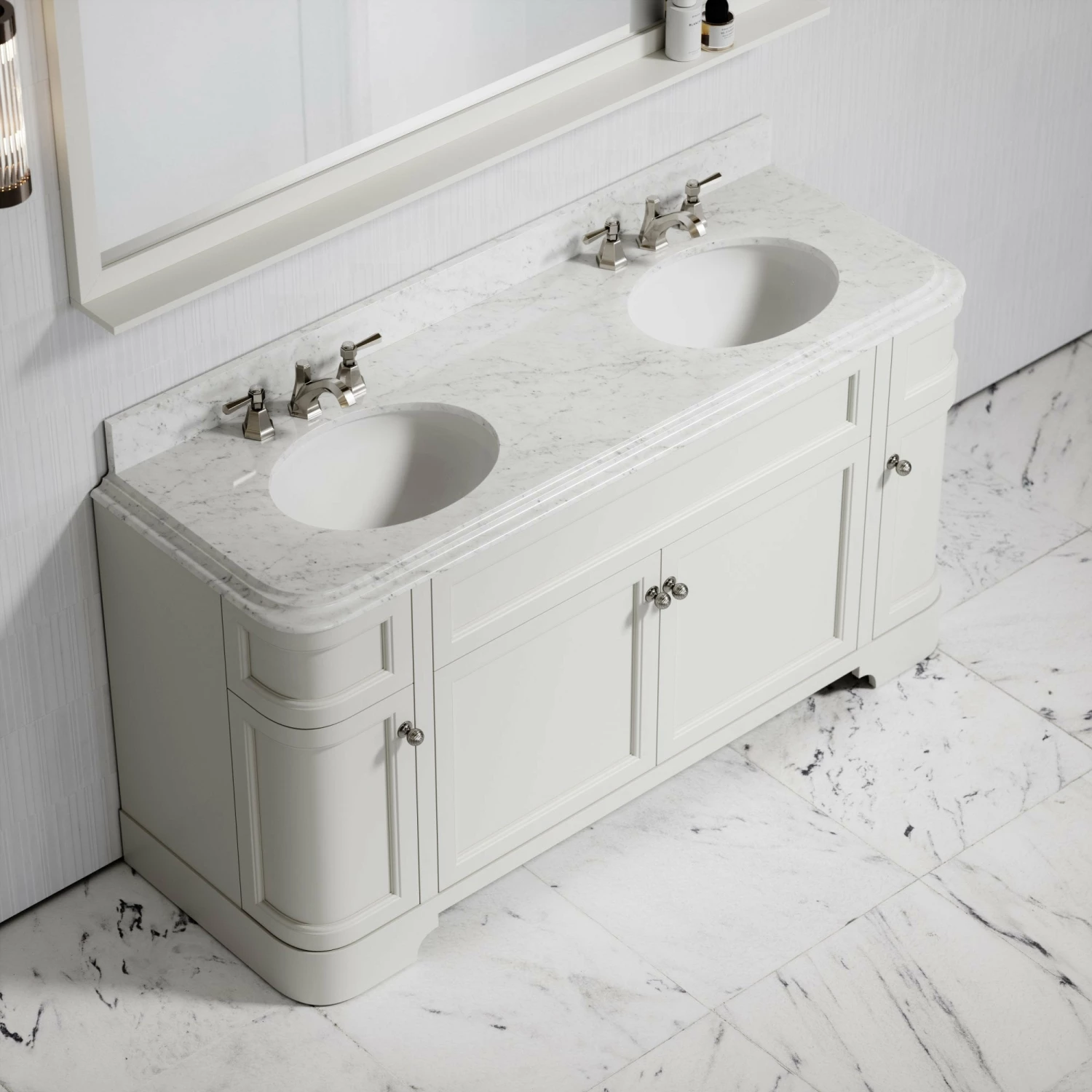 Connaught Carrara Marble Floorstanding Vanity Unit (Matte Cream) 1600mm 5 Connaught Carrara Marble Floorstanding Vanity Unit (Matte Cream) 1600mm - Image 3