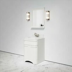 Connaught Carrara Marble Floorstanding Vanity Unit (Matte Cream) 600mm -LUSSO STONE Sales connaught carrara marble floorstanding vanity unit matte cream 600mm p3641 18694 zoom