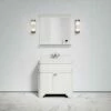 Connaught Carrara Marble Floorstanding Vanity Unit (Matte Cream) 800mm