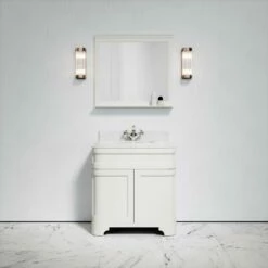 Connaught Carrara Marble Floorstanding Vanity Unit (Matte Cream) 800mm -LUSSO STONE Sales connaught carrara marble floorstanding vanity unit matte cream 800mm p3637 18710 zoom