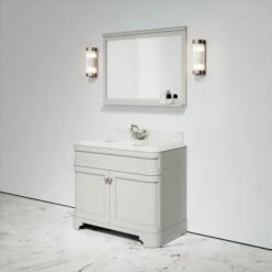 Connaught Carrara Marble Floorstanding Vanity Unit (Matte Stone) 1000mm -LUSSO STONE Sales connaught carrara marble floorstanding vanity unit matte stone 1000mm p3650 18726 zoom
