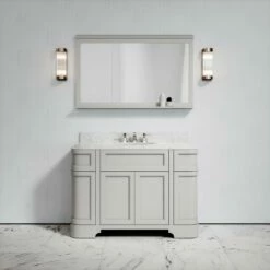 Connaught Carrara Marble Floorstanding Vanity Unit (Matte Stone) 1200mm -LUSSO STONE Sales connaught carrara marble floorstanding vanity unit matte stone 1200mm p3651 18244 zoom