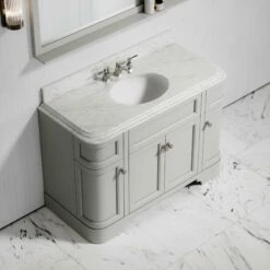 Connaught Carrara Marble Floorstanding Vanity Unit (Matte Stone) 1200mm -LUSSO STONE Sales connaught carrara marble floorstanding vanity unit matte stone 1200mm p3651 18737 zoom