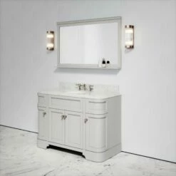 Connaught Carrara Marble Floorstanding Vanity Unit (Matte Stone) 1200mm -LUSSO STONE Sales connaught carrara marble floorstanding vanity unit matte stone 1200mm p3651 18738 zoom