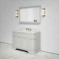 Connaught Carrara Marble Floorstanding Vanity Unit (Matte Stone) 1200mm -LUSSO STONE Sales connaught carrara marble floorstanding vanity unit matte stone 1200mm p3651 18739 zoom