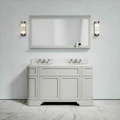 Connaught Carrara Marble Floorstanding Vanity Unit (Matte Stone) 1400mm -LUSSO STONE Sales connaught carrara marble floorstanding vanity unit matte stone 1400mm p3652 18248 zoom