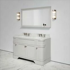 Connaught Carrara Marble Floorstanding Vanity Unit (Matte Stone) 1400mm -LUSSO STONE Sales connaught carrara marble floorstanding vanity unit matte stone 1400mm p3652 18747 zoom