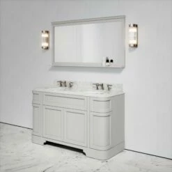 Connaught Carrara Marble Floorstanding Vanity Unit (Matte Stone) 1400mm -LUSSO STONE Sales connaught carrara marble floorstanding vanity unit matte stone 1400mm p3652 18748 zoom