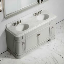 Connaught Carrara Marble Floorstanding Vanity Unit (Matte Stone) 1600mm 11 Connaught Carrara Marble Floorstanding Vanity Unit (Matte Stone) 1600mm -LUSSO STONE Sales connaught carrara marble floorstanding vanity unit matte stone 1600mm p3653 18759 zoom