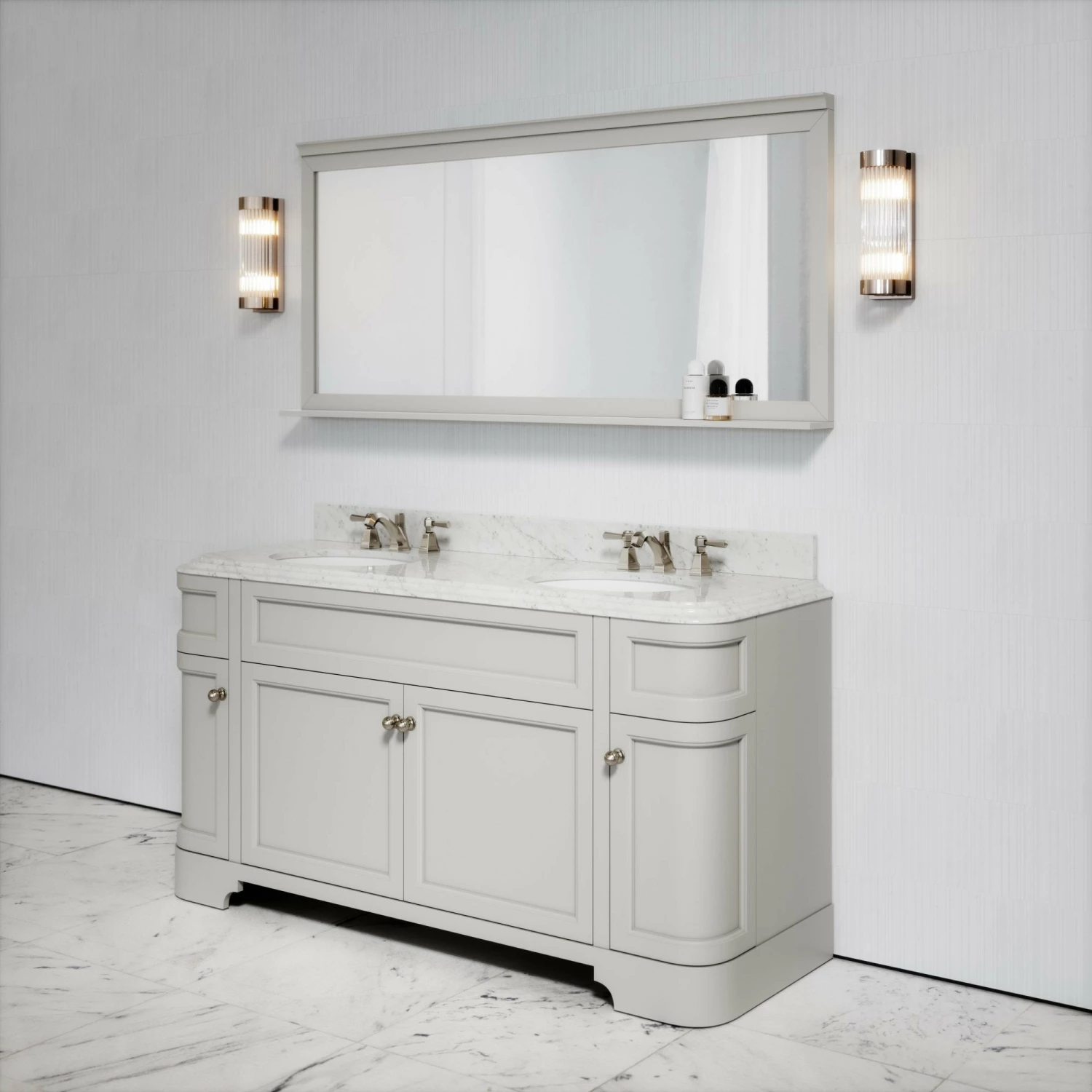 Connaught Carrara Marble Floorstanding Vanity Unit (Matte Stone) 1600mm 6 Connaught Carrara Marble Floorstanding Vanity Unit (Matte Stone) 1600mm - Image 4