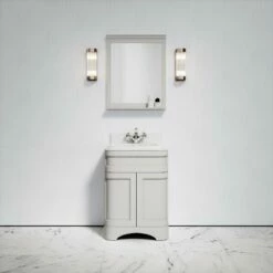 Connaught Carrara Marble Floorstanding Vanity Unit (Matte Stone) 600mm -LUSSO STONE Sales connaught carrara marble floorstanding vanity unit matte stone 600mm p3648 18483 zoom