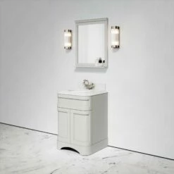 Connaught Carrara Marble Floorstanding Vanity Unit (Matte Stone) 600mm -LUSSO STONE Sales connaught carrara marble floorstanding vanity unit matte stone 600mm p3648 18698 zoom