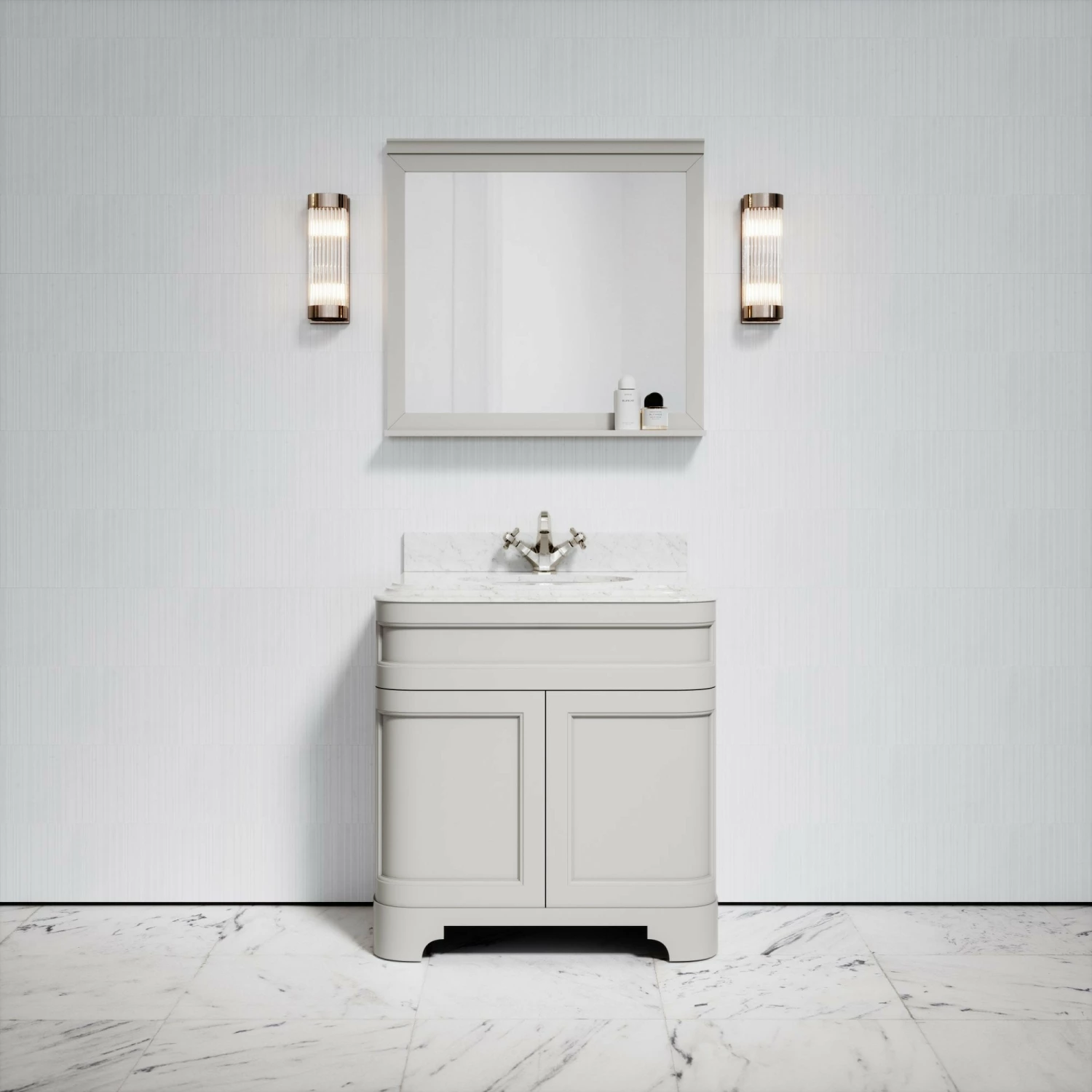 Connaught Carrara Marble Floorstanding Vanity Unit (Matte Stone) 800mm 7 Connaught Carrara Marble Floorstanding Vanity Unit (Matte Stone) 800mm - Image 5
