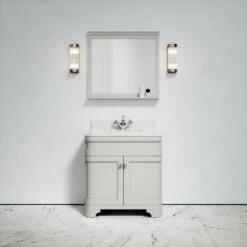 Connaught Carrara Marble Floorstanding Vanity Unit (Matte Stone) 800mm