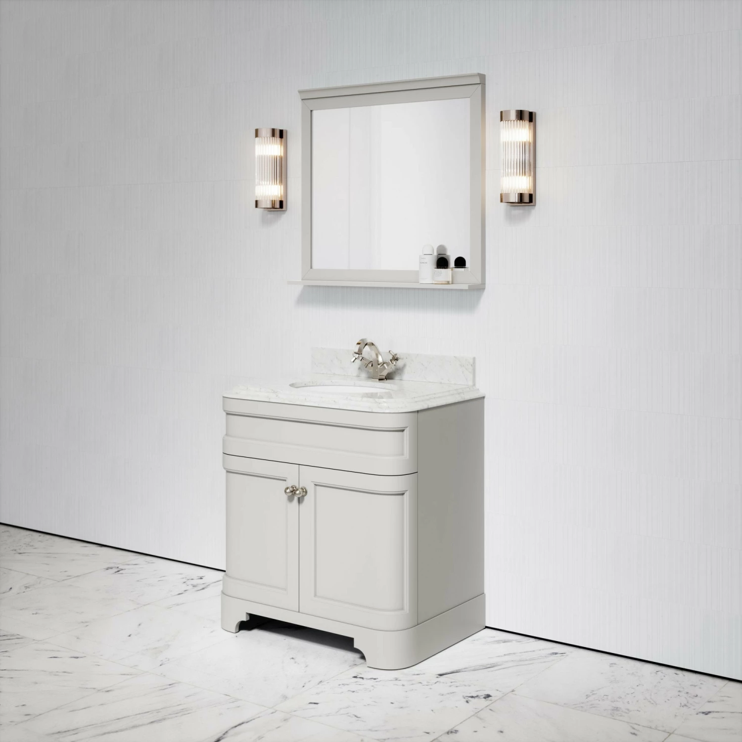 Connaught Carrara Marble Floorstanding Vanity Unit (Matte Stone) 800mm 6 Connaught Carrara Marble Floorstanding Vanity Unit (Matte Stone) 800mm - Image 4