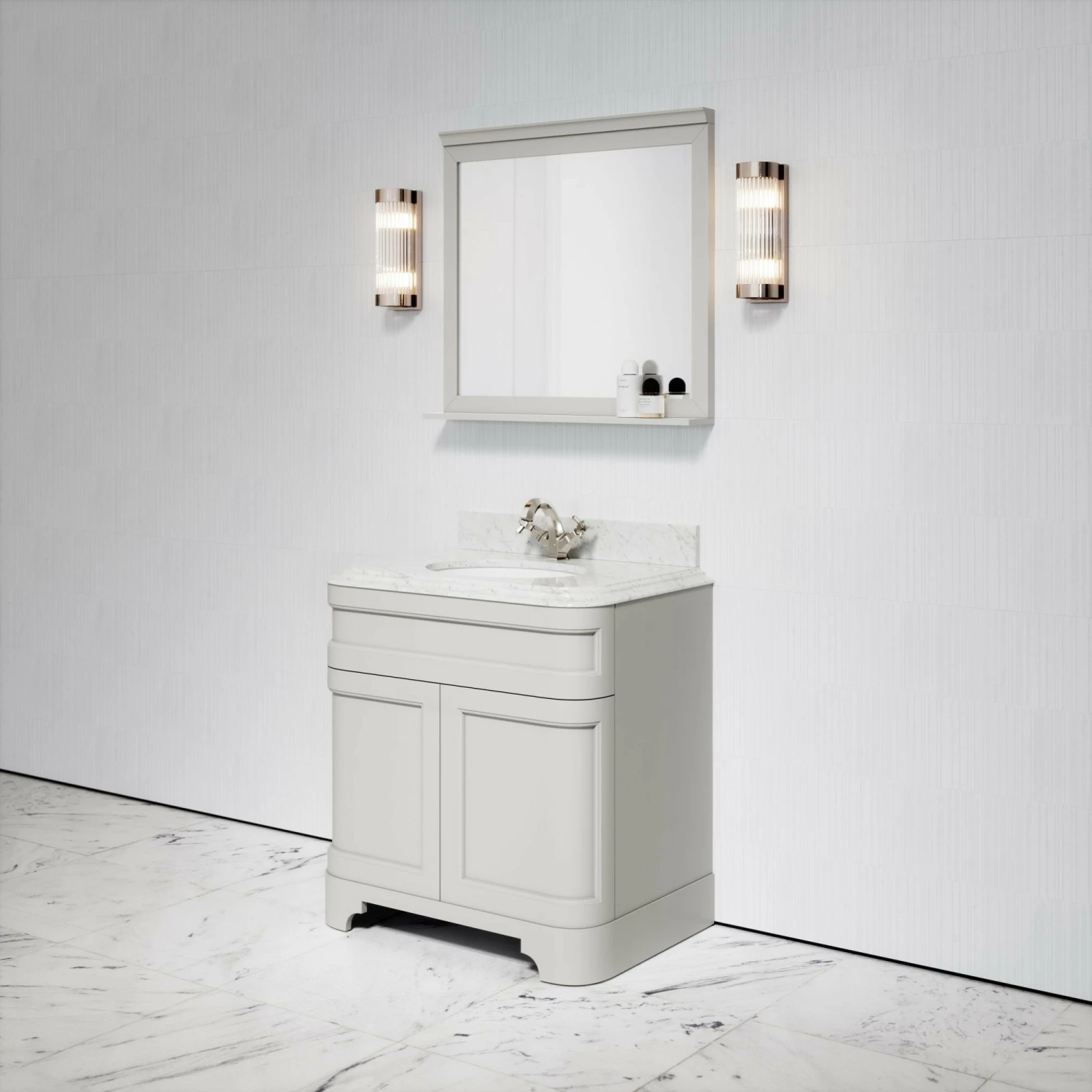 Connaught Carrara Marble Floorstanding Vanity Unit (Matte Stone) 800mm 8 Connaught Carrara Marble Floorstanding Vanity Unit (Matte Stone) 800mm - Image 6