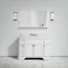 Connaught Carrara Marble Floorstanding Vanity Unit (Matte White) 1200mm -LUSSO STONE Sales connaught carrara marble floorstanding vanity unit matte white 1200mm p3634 18728 zoom