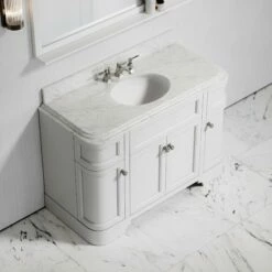 Connaught Carrara Marble Floorstanding Vanity Unit (Matte White) 1200mm 11 Connaught Carrara Marble Floorstanding Vanity Unit (Matte White) 1200mm -LUSSO STONE Sales connaught carrara marble floorstanding vanity unit matte white 1200mm p3634 18729 zoom