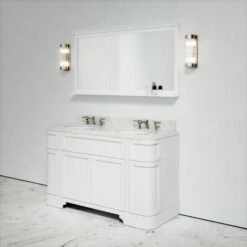 Connaught Carrara Marble Floorstanding Vanity Unit (Matte White) 1400mm -LUSSO STONE Sales connaught carrara marble floorstanding vanity unit matte white 1400mm p3635 18744 zoom