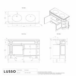 Connaught Carrara Marble Floorstanding Vanity Unit (Matte White) 1400mm -LUSSO STONE Sales connaught carrara marble floorstanding vanity unit matte white 1400mm p3635 36010 zoom