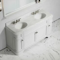 Connaught Carrara Marble Floorstanding Vanity Unit (Matte White) 1600mm -LUSSO STONE Sales connaught carrara marble floorstanding vanity unit matte white 1600mm p3632 18750 zoom