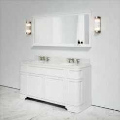 Connaught Carrara Marble Floorstanding Vanity Unit (Matte White) 1600mm -LUSSO STONE Sales connaught carrara marble floorstanding vanity unit matte white 1600mm p3632 18753 zoom