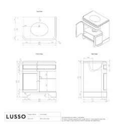 Connaught Carrara Marble Floorstanding Vanity Unit (Matte White) 800mm -LUSSO STONE Sales connaught carrara marble floorstanding vanity unit matte white 800mm p3630 35997 zoom