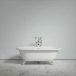Connaught Matte Cream Roll Top Cast Iron Bath 1675mm