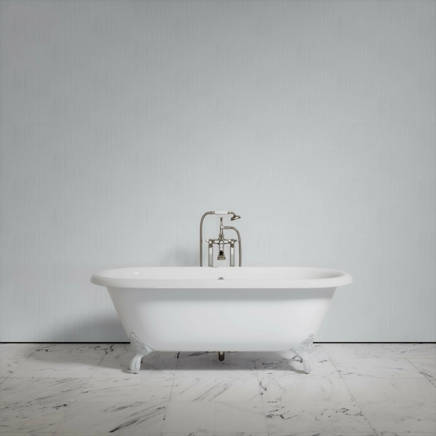 Connaught Matte White Roll Top Cast Iron Bath 1675mm 3 Connaught Matte White Roll Top Cast Iron Bath 1675mm