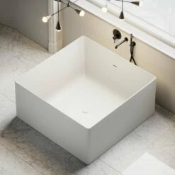 Consero Freestanding Square Stone Bath 1200mm