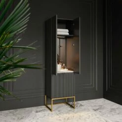 Couture Beauty Storage Cabinet Matte Black 500mm