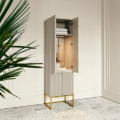 Couture Beauty Storage Cabinet Matte Velvet Beige 500mm