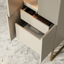 Couture Beauty Storage Cabinet Matte Velvet Beige 500mm -LUSSO STONE Sales couture beauty storage cabinet matte velvet beige 500mm p4731 27565 zoom