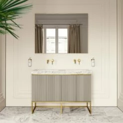 Couture Floorstanding Vanity Unit (Matte Velvet Beige 1200mm)