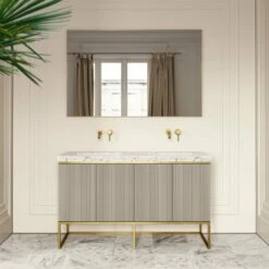 Couture Floorstanding Vanity Unit (Matte Velvet Beige 1400mm)