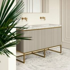 Couture Floorstanding Vanity Unit (Matte Velvet Beige 1400mm) 11 Couture Floorstanding Vanity Unit (Matte Velvet Beige 1400mm) -LUSSO STONE Sales couture floorstanding vanity unit matte velvet beige 1400mm p4730 26475 zoom