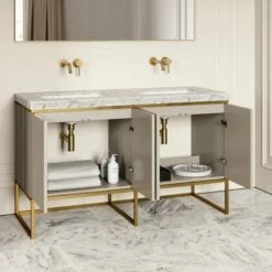 Couture Floorstanding Vanity Unit (Matte Velvet Beige 1400mm) 10 Couture Floorstanding Vanity Unit (Matte Velvet Beige 1400mm) -LUSSO STONE Sales couture floorstanding vanity unit matte velvet beige 1400mm p4730 27415 zoom