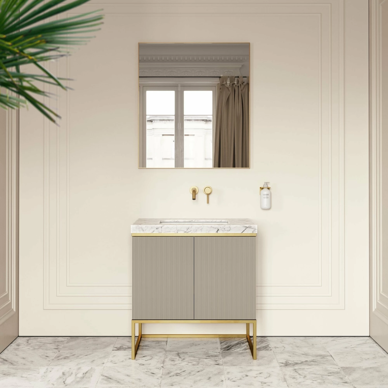 Couture Floorstanding Vanity Unit (Matte Velvet Beige 800mm) 3 Couture Floorstanding Vanity Unit (Matte Velvet Beige 800mm)