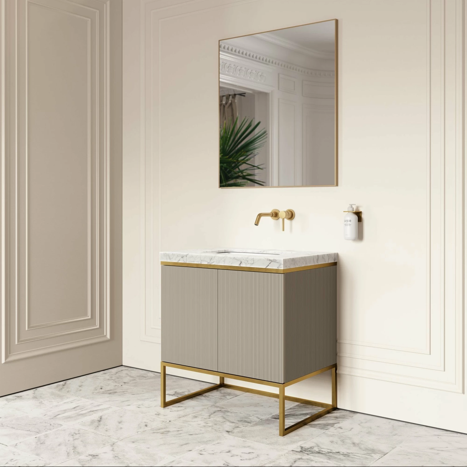 Couture Floorstanding Vanity Unit (Matte Velvet Beige 800mm) 7 Couture Floorstanding Vanity Unit (Matte Velvet Beige 800mm) - Image 5