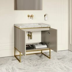 Couture Floorstanding Vanity Unit (Matte Velvet Beige 800mm) 10 Couture Floorstanding Vanity Unit (Matte Velvet Beige 800mm) -LUSSO STONE Sales couture floorstanding vanity unit matte velvet beige 800mm p4721 27412 zoom