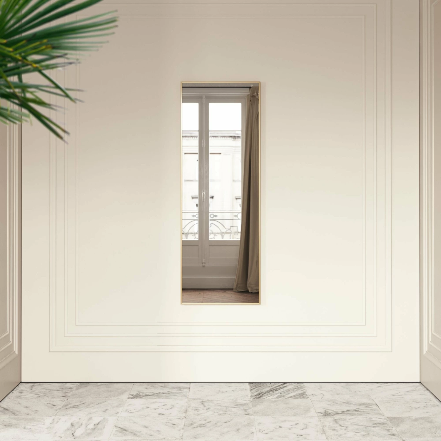 Couture Large Brushed Gold Mirror 1400mm 4 Couture Large Brushed Gold Mirror 1400mm - Image 2