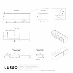 Cubik Black Wood Grain Vanity Unit 1500mm 15 Cubik Black Wood Grain Vanity Unit 1500mm -LUSSO STONE Sales cubik black wood grain vanity unit 1500mm p6600 41795 zoom