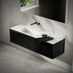 Cubik Black Wood Grain Vanity Unit 1500mm 11 Cubik Black Wood Grain Vanity Unit 1500mm -LUSSO STONE Sales cubik black wood grain vanity unit 1500mm p6600 42992 zoom