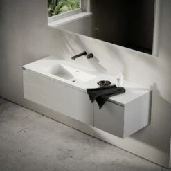 Cubik Pale Grey Wood Grain Vanity Unit 1500mm -LUSSO STONE Sales cubik pale grey wood grain vanity unit 1500mm p6604 42987 zoom