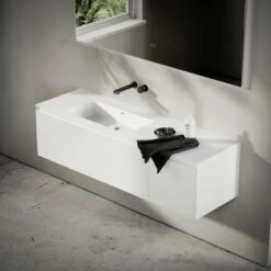 Cubik White Wood Grain Vanity Unit 1500mm 12 Cubik White Wood Grain Vanity Unit 1500mm -LUSSO STONE Sales cubik white wood grain vanity unit 1500mm p6602 42999 zoom