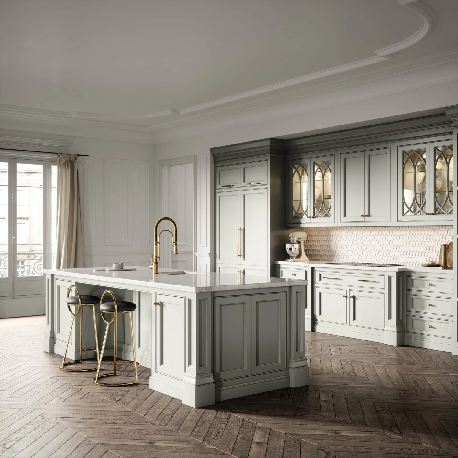 Deco Claridge Brushed Gold Traditional Pull Out Kitchen Mixer Tap 7 Deco Claridge Brushed Gold Traditional Pull Out Kitchen Mixer Tap - Image 5