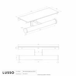 Deka Chrome Double Toilet Roll Holder With Shelf -LUSSO STONE Sales deka chrome double toilet roll holder with shelf p6455 40431 zoom