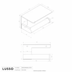 Deka Matte Black Toilet Roll Holder With Shelf -LUSSO STONE Sales deka matte black toilet roll holder with shelf p5919 40425 zoom