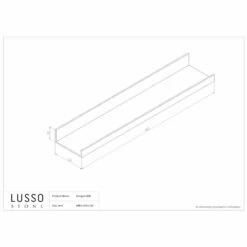 Designo Matte Black Floating Bathroom Shelf 600mm -LUSSO STONE Sales designo matte black floating bathroom shelf 600mm p1588 11646 zoom